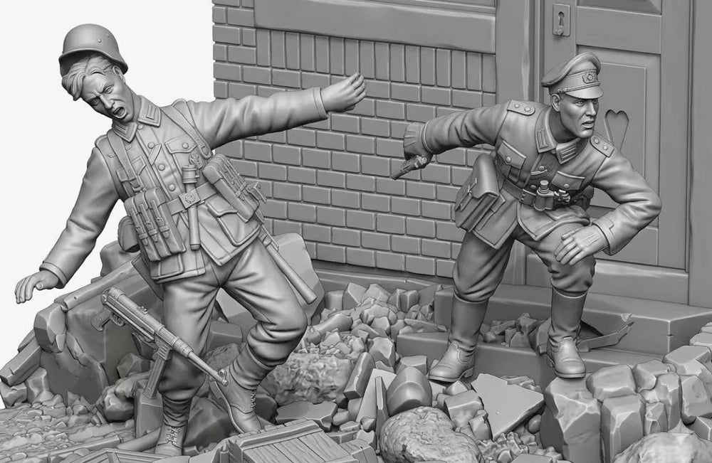 1/35 WWI Urban Combat Soldiers, 4 Figures, Resin Model Figure Kit, Unassembled and Unpainted