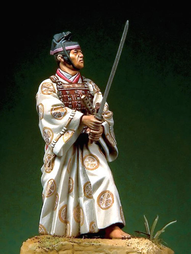 54mm Medieval Samurai Warrior, Resin Model Figure Kit, Unassembled and Unpainted