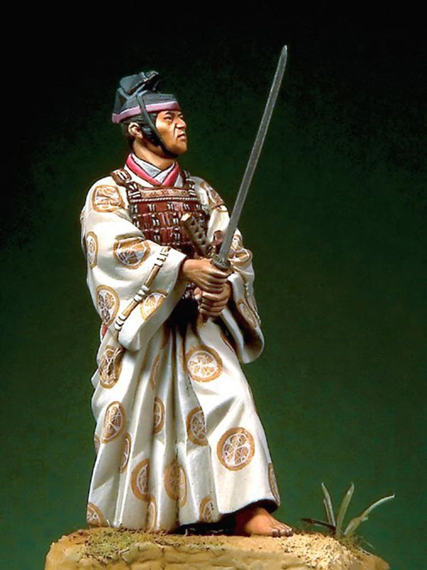 54mm Medieval Samurai Warrior, Resin Model Figure Kit, Unassembled and Unpainted