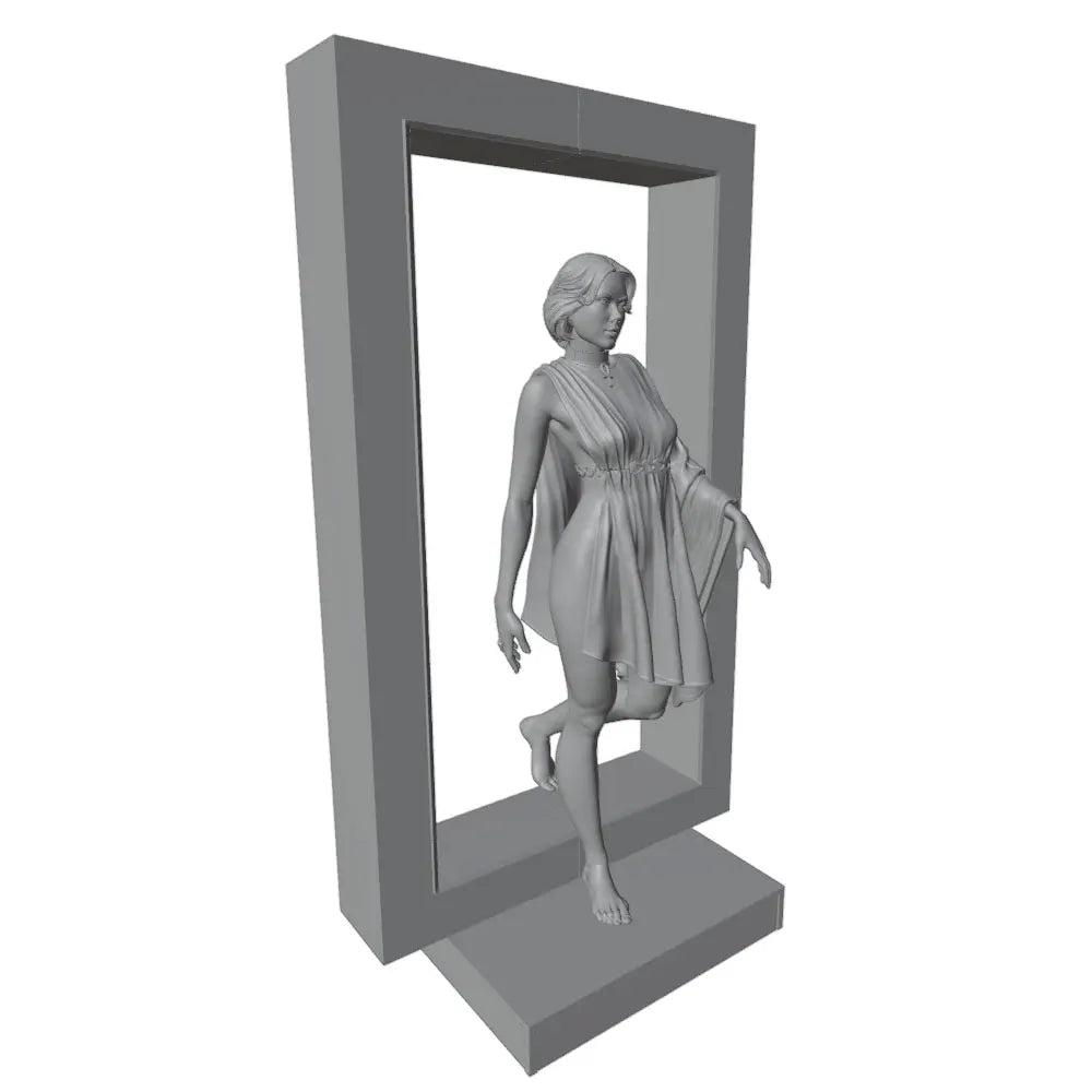 1/24 Female Flowing Dress, Resin Model Figure Kit, Unassembled and Unpainted