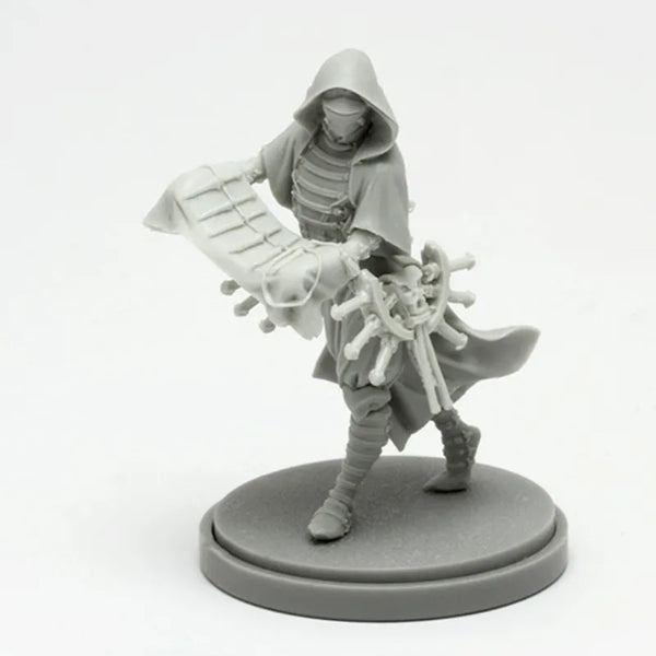 30mm Dark Fantasy Hooded Warrior, Resin Model Figure Kit, Fantasy Theme, Unassembled and Unpainted