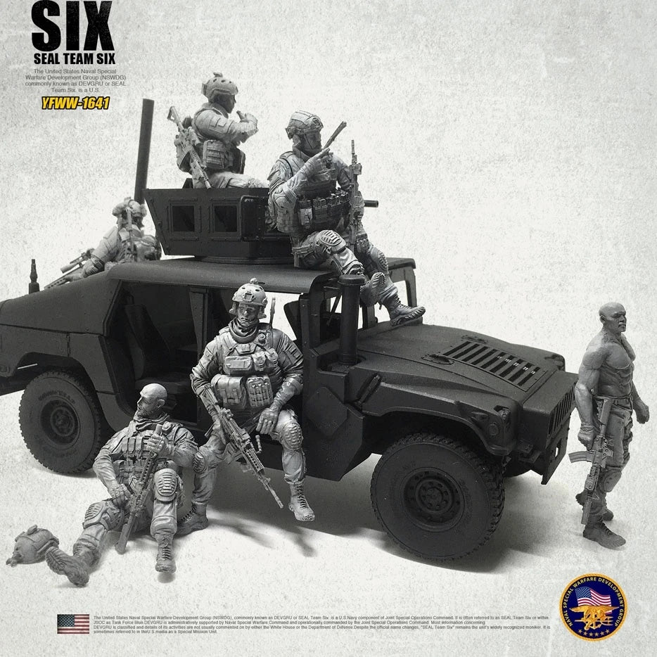 1/35 Modern US Navy SEAL Team Six, 6 Figures, Resin Model Figure Kit, Unassembled and Unpainted