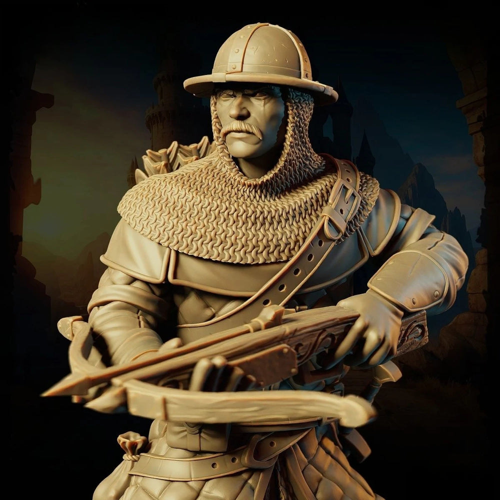 75mm Medieval Mercenary Warriors, 3 Figures, Resin Model Figure Kit, Unassembled and Unpainted