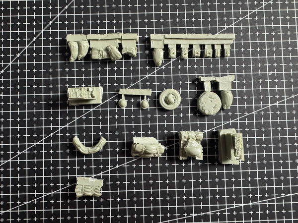 1/72 Vehicle Stowage Set, Resin Model Accessory Kit, Military Theme, Unpainted