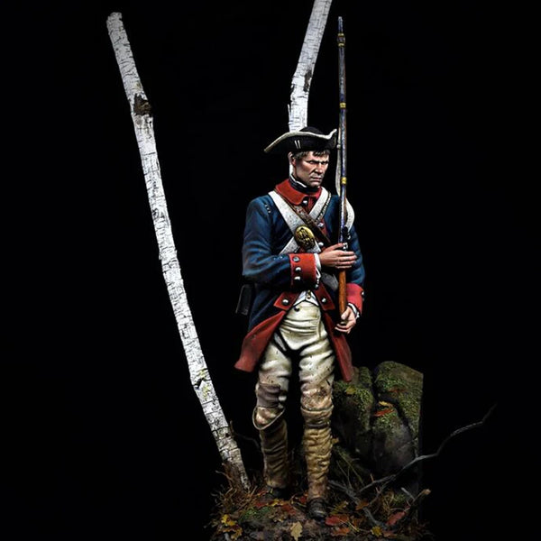 1/18 Napoleonic French Infantry Soldier with Spectacles, Resin Model Figure Kit, Unassembled and Unpainted