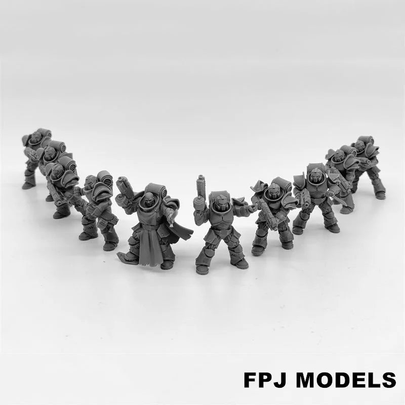 28mm Socratis Legion Sci-Fi Infantry, 45 Figures, Resin Model Figure Kit, Sci-Fi Theme, Unassembled and Unpainted