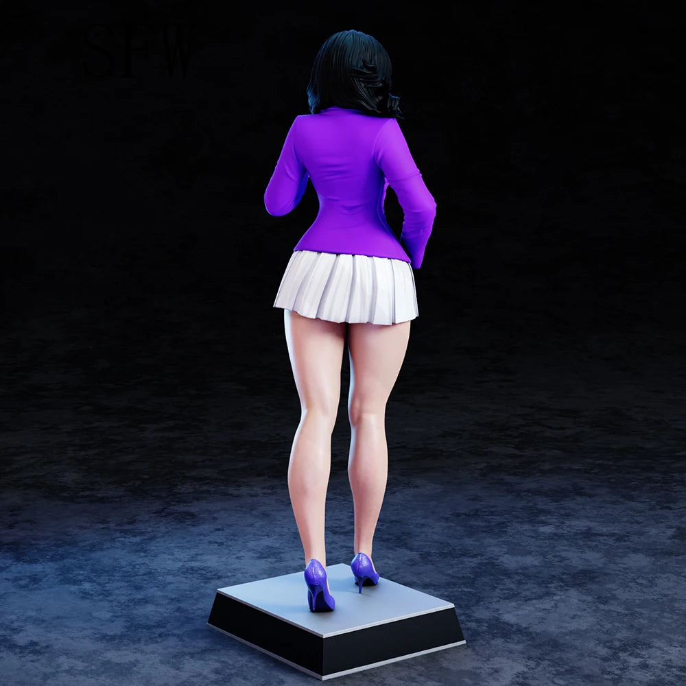 1/24 Woman in Purple Outfit, Resin Model Figure Kit, Unassembled and Unpainted
