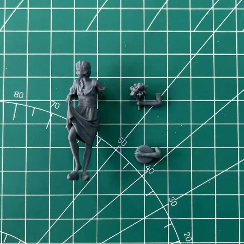 1/35 Classical Beauty with Flower, Resin Model Figure Kit, Historical Theme, Unassembled and Unpainted