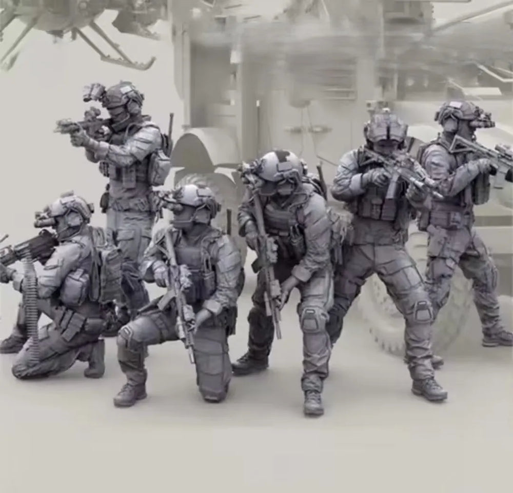 1/35 Modern Soldiers Tactical Gear, 6 Figures, Resin Model Figure Kit, Unassembled and Unpainted