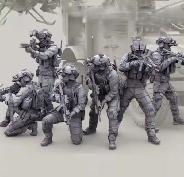 1/35 Modern Soldiers Tactical Gear, 6 Figures, Resin Model Figure Kit, Unassembled and Unpainted