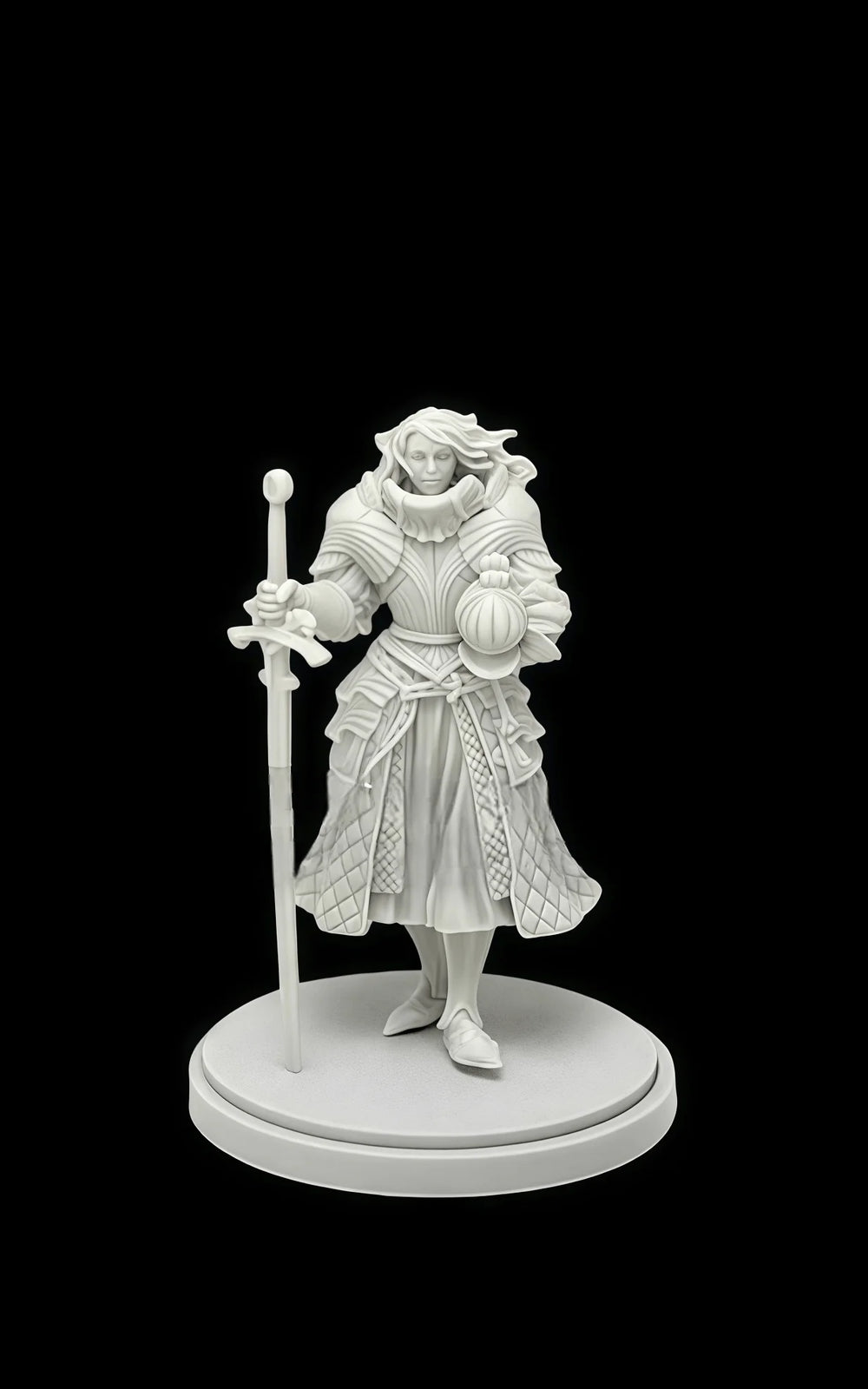 40mm Female Swordsman, Resin Model Figure Kit, Fantasy Theme, Unassembled and Unpainted