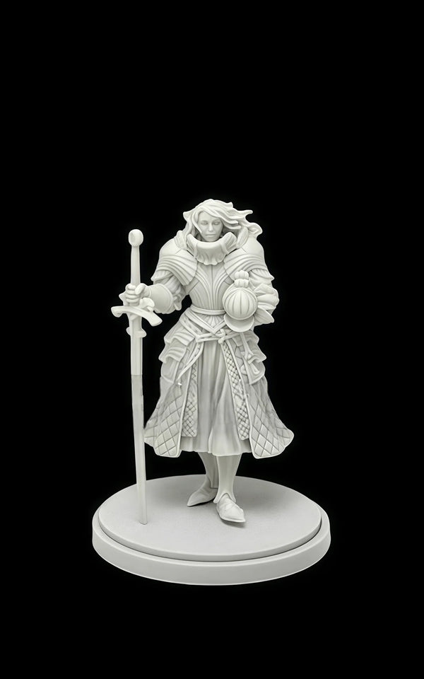 40mm Female Swordsman, Resin Model Figure Kit, Fantasy Theme, Unassembled and Unpainted