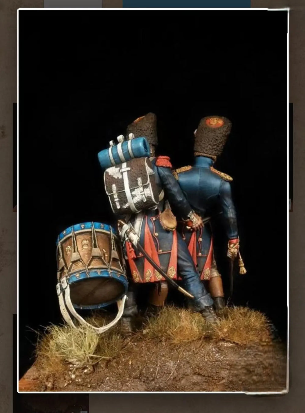 1/24 Napoleonic French Soldiers, 4 Figures, Resin Model Figure Kit, Unassembled and Unpainted