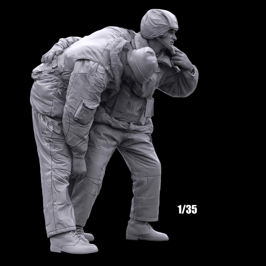 1:35 Resin Model Assembly Kit, GK， save Modern Soldiers, Unpainted