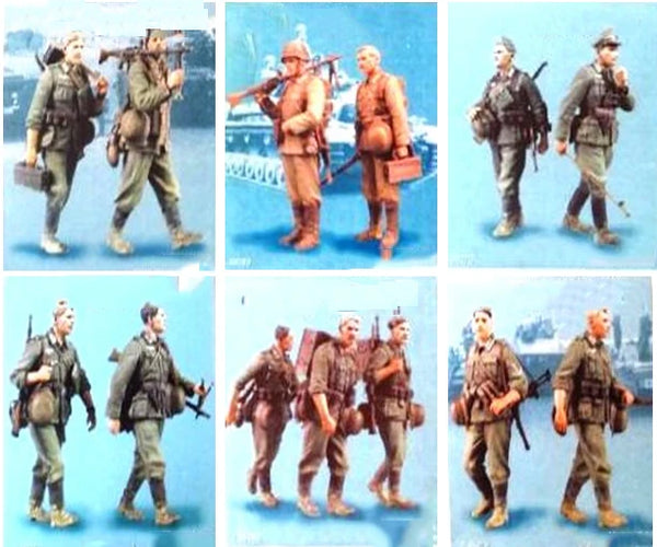 1/35 Modern Tactical Infantry and Rescue Personnel, 13 Figures, Resin Model Figure Kit, Unassembled and Unpainted