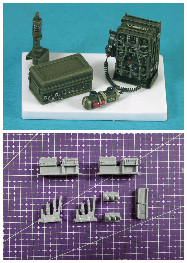 1/35 Cold War Military Communications Equipment, Resin Model Accessory Kit, Unpainted