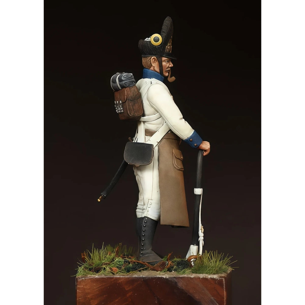 54mm Napoleonic Austrian Line Infantry, Resin Model Figure Kit, Unassembled and Unpainted