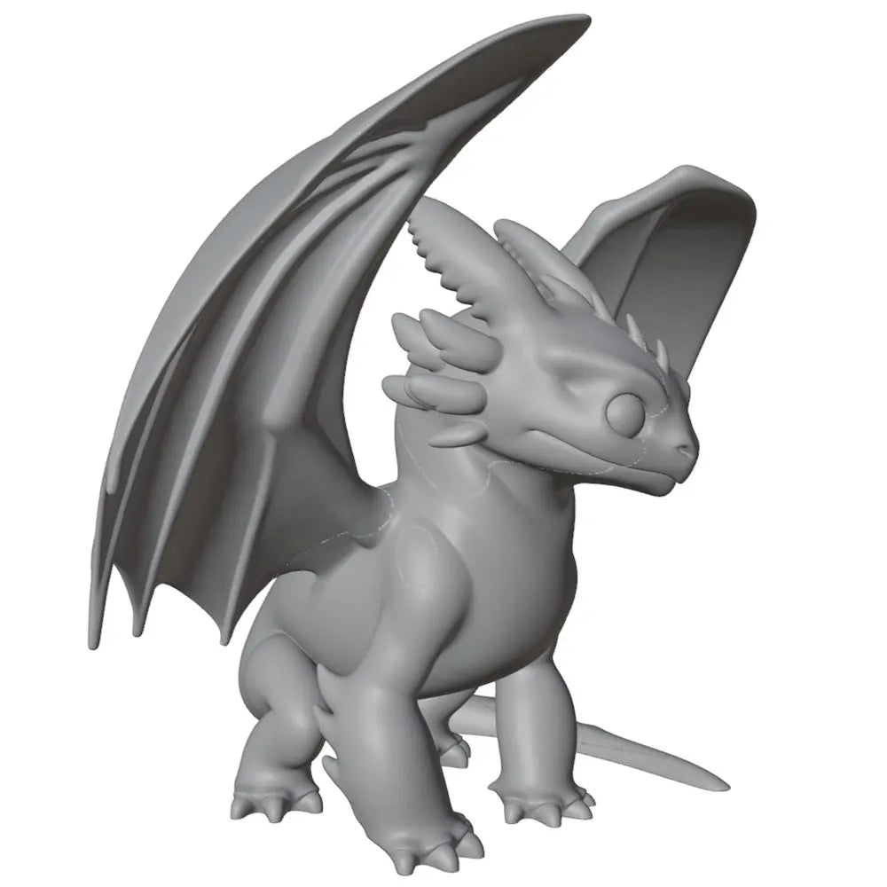 75mm Dragon with Spiraling Horns, Resin Model Figure Kit, Fantasy Theme, Unassembled and Unpainted