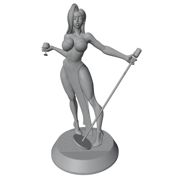 1/24 Fantasy Warrior Pin-up, Resin Model Figure Kit, Unassembled and Unpainted