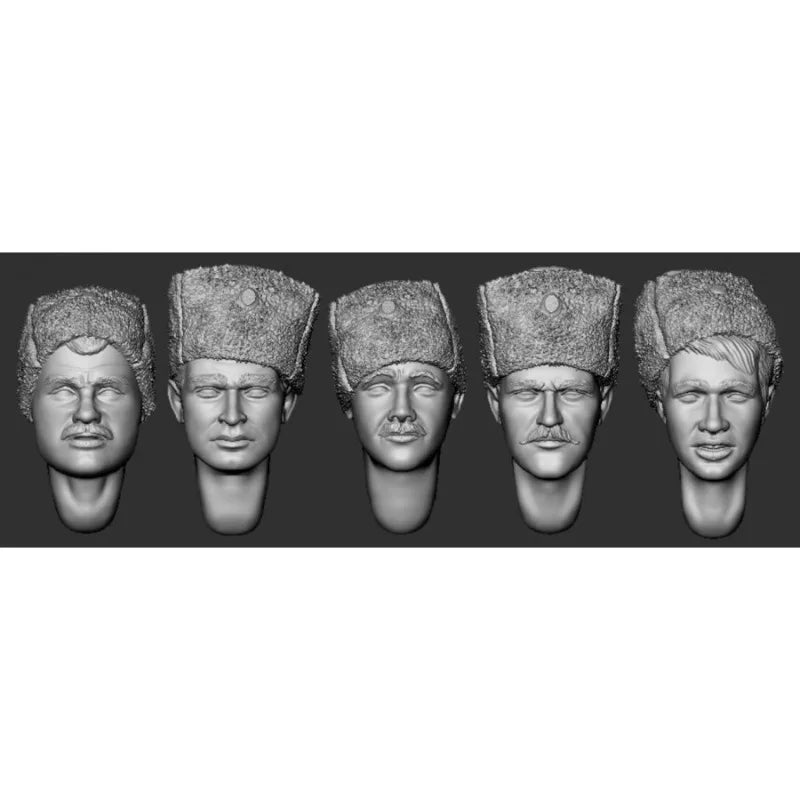 1/35 Modern Bearded Russian Tactical Soldiers, 5 Figures, Resin Model Figure Kit, Unassembled and Unpainted