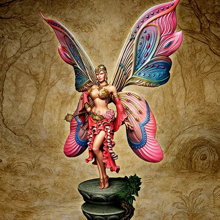 1/24 Butterfly Warrior, Resin Model Figure Kit, Fantasy Theme, Unassembled and Unpainted