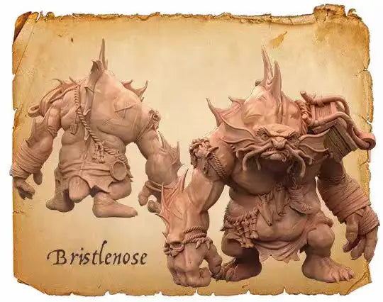 50mm Bristlenose the Troll, Resin Model Figure Kit, Fantasy Theme, Unassembled and Unpainted