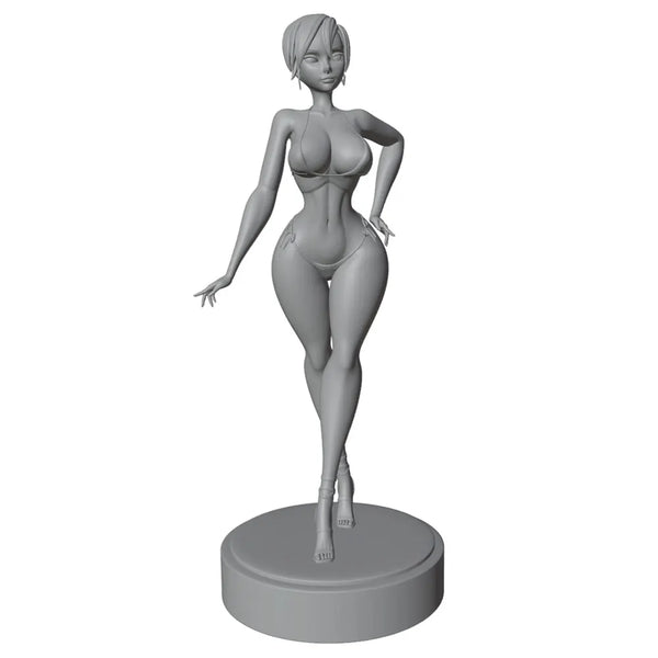 75mm Pin-up Fashion, Resin Model Figure Kit, Unassembled and Unpainted