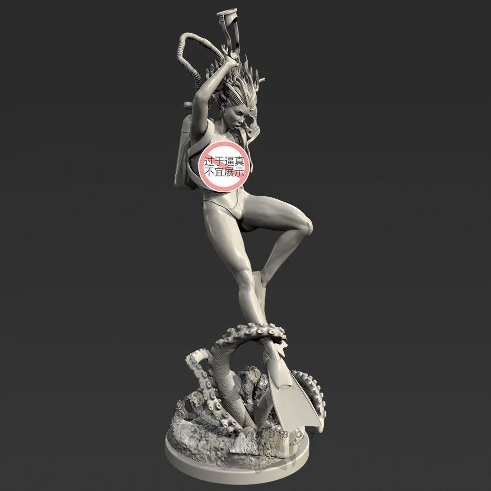 75mm Fantasy Demon Succubus, 4 Figures, Resin Model Figure Kit, Unassembled and Unpainted