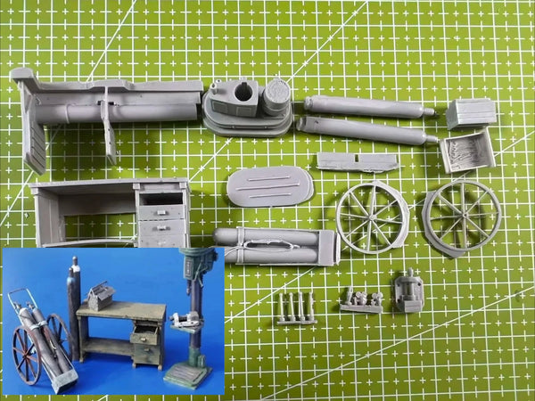 1/35 Modern Industrial Drilling Site, Resin Model Diorama Kit, Historical Theme, Unassembled and Unpainted