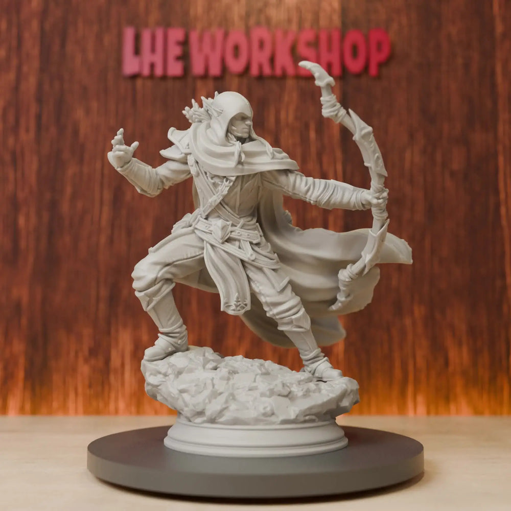 75mm Drow Ranger, Resin Model Figure Kit, Fantasy Theme, Unassembled and Unpainted