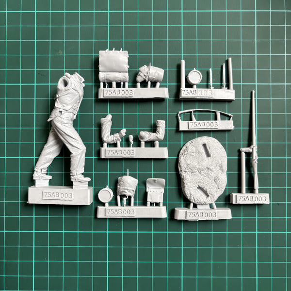 75mm Napoleonic British Infantry Guard, Resin Model Figure Kit, Unassembled and Unpainted