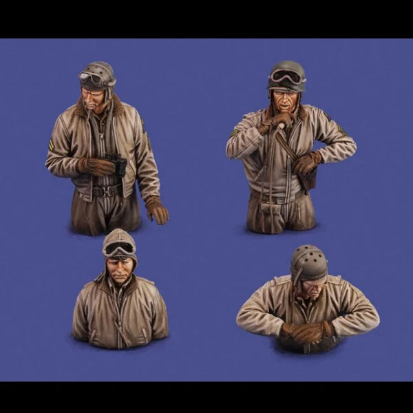 1/35 WWII German Infantry in Smocks and Goggles, 10 Figures, Resin Model Figure Kit, Unassembled and Unpainted