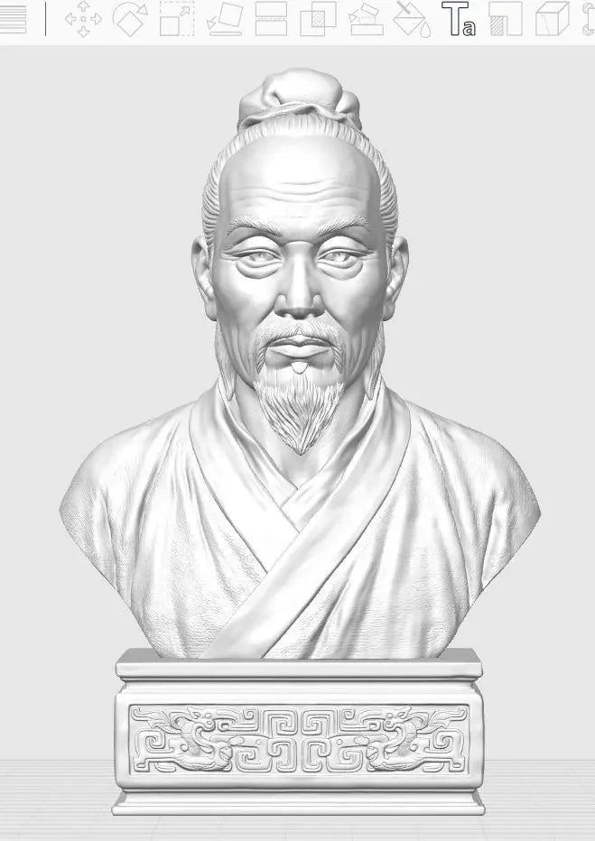 120mm Ancient Confucian Sage Busts, 3 Figures, Resin Model Bust Kit, Unassembled and Unpainted