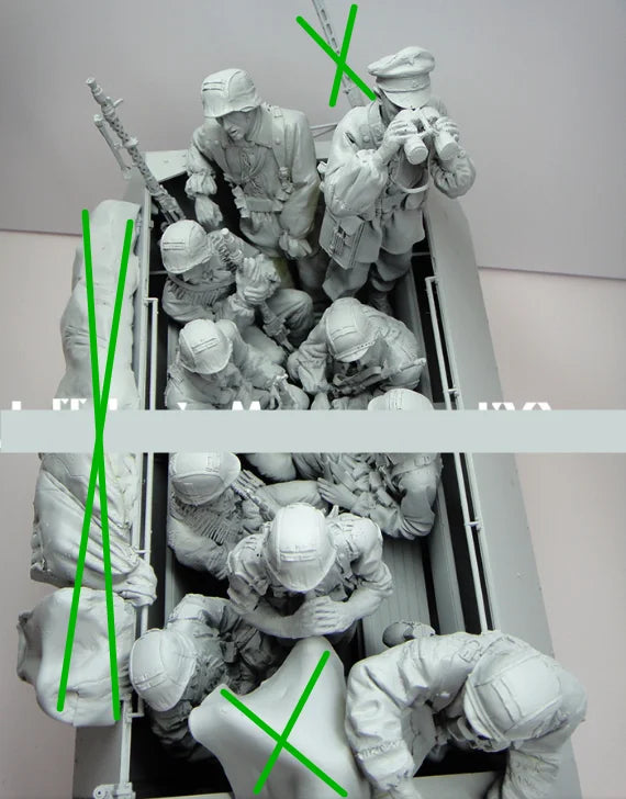 1/16 Modern Soldier in Dynamic Combat Action, Resin Model Figure Kit, Unassembled and Unpainted