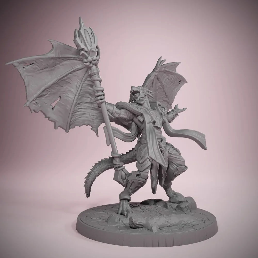 71mm Dragon Rider, Resin Model Figure Kit, Fantasy Theme, Unassembled and Unpainted