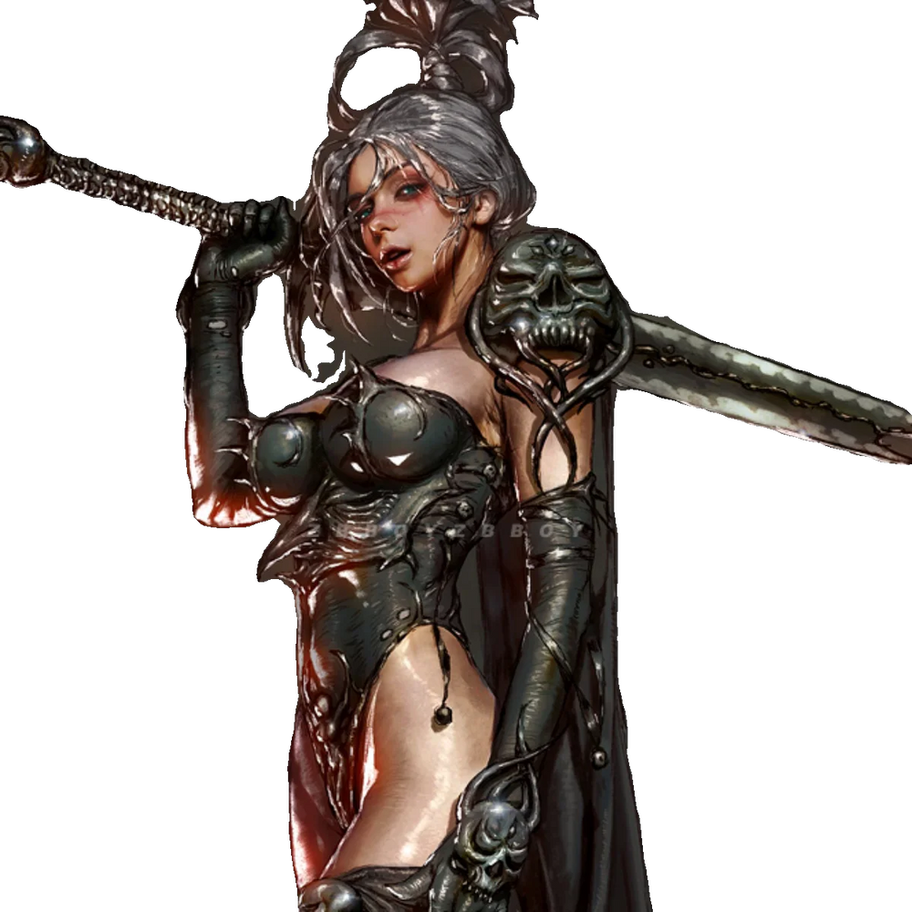38mm Goddess Swordsman, Resin Model Figure Kit, Fantasy Theme, Unassembled and Unpainted