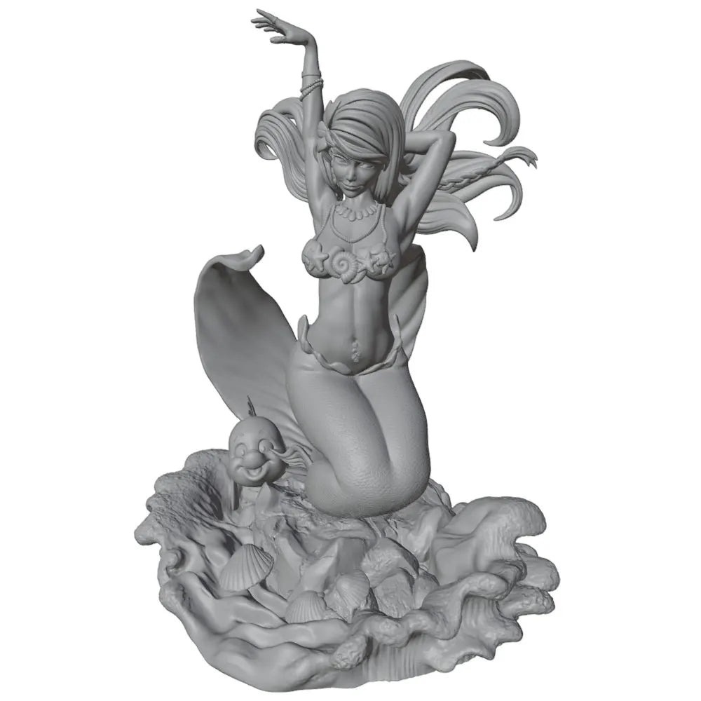75mm Fantasy Mermaid, Resin Model Figure Kit, Unassembled and Unpainted