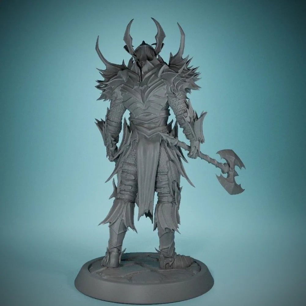 64mm Demon Knight, Resin Model Figure Kit, Fantasy Theme, Unassembled and Unpainted