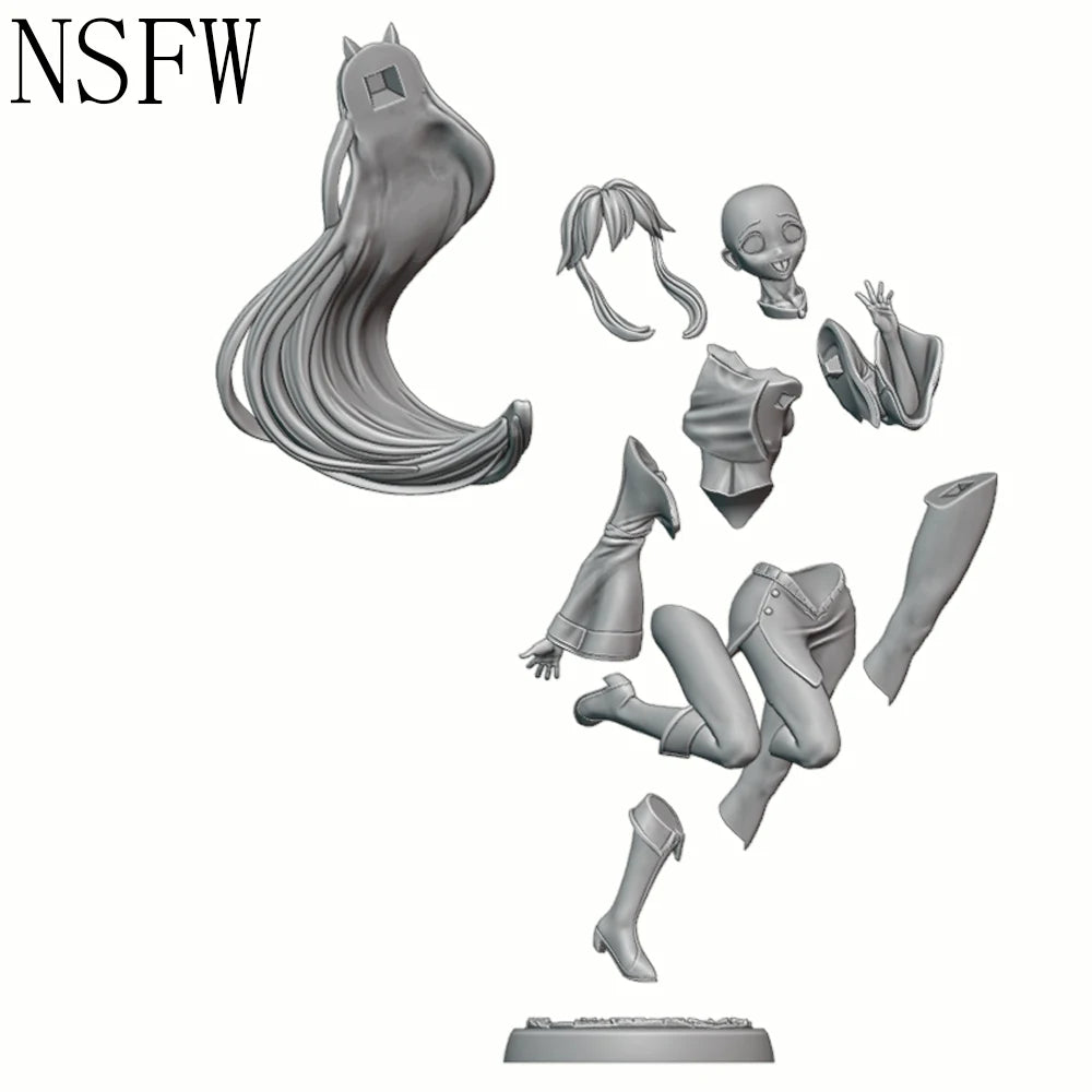 1/24 Character Dynamic Pose, Resin Model Figure Kit, Anime Theme, Unassembled and Unpainted