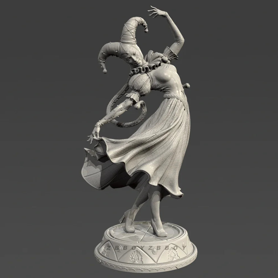 75mm Horned Warrior Queen, Resin Model Figure Kit, Fantasy Theme, Unassembled and Unpainted