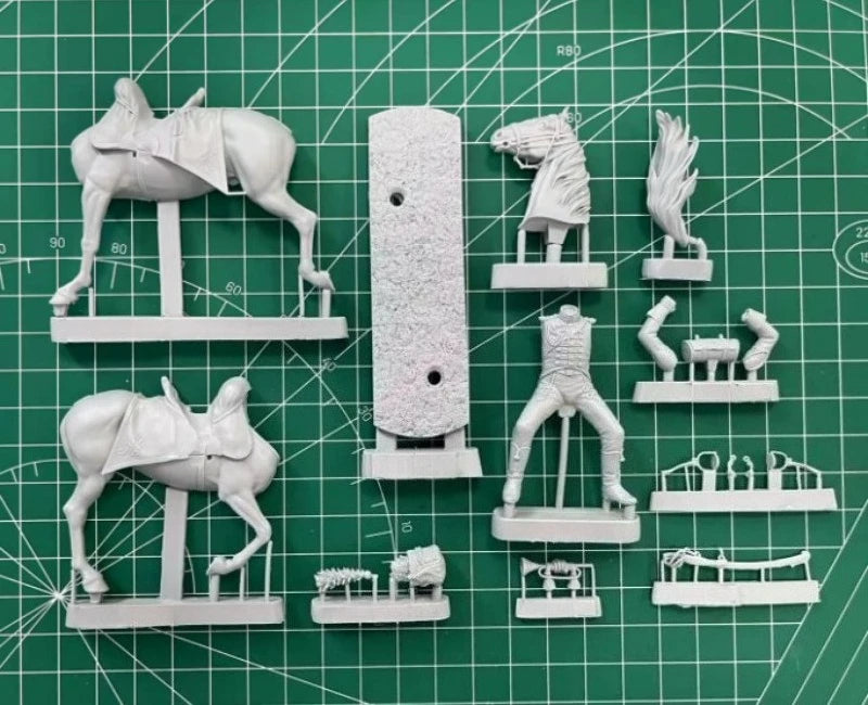 54mm Napoleonic British Cavalry Trooper, Resin Model Figure Kit, Unassembled and Unpainted