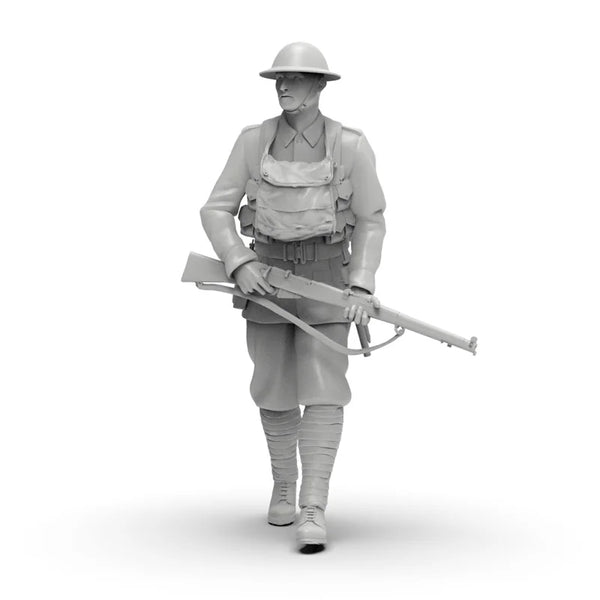 1/35 WWI British & American Infantry, 7 Figures, Resin Model Figure Kit, Unassembled and Unpainted
