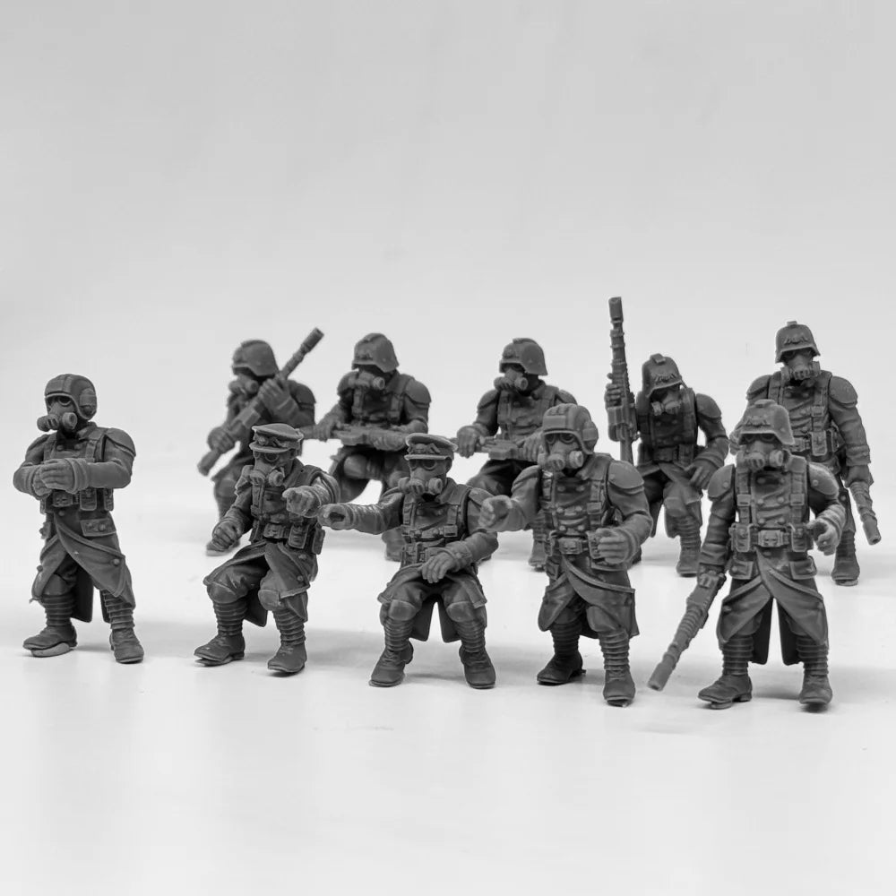 28mm Modern Tactical Soldiers, 38 Figures, Resin Model Figure Kit, Unassembled and Unpainted