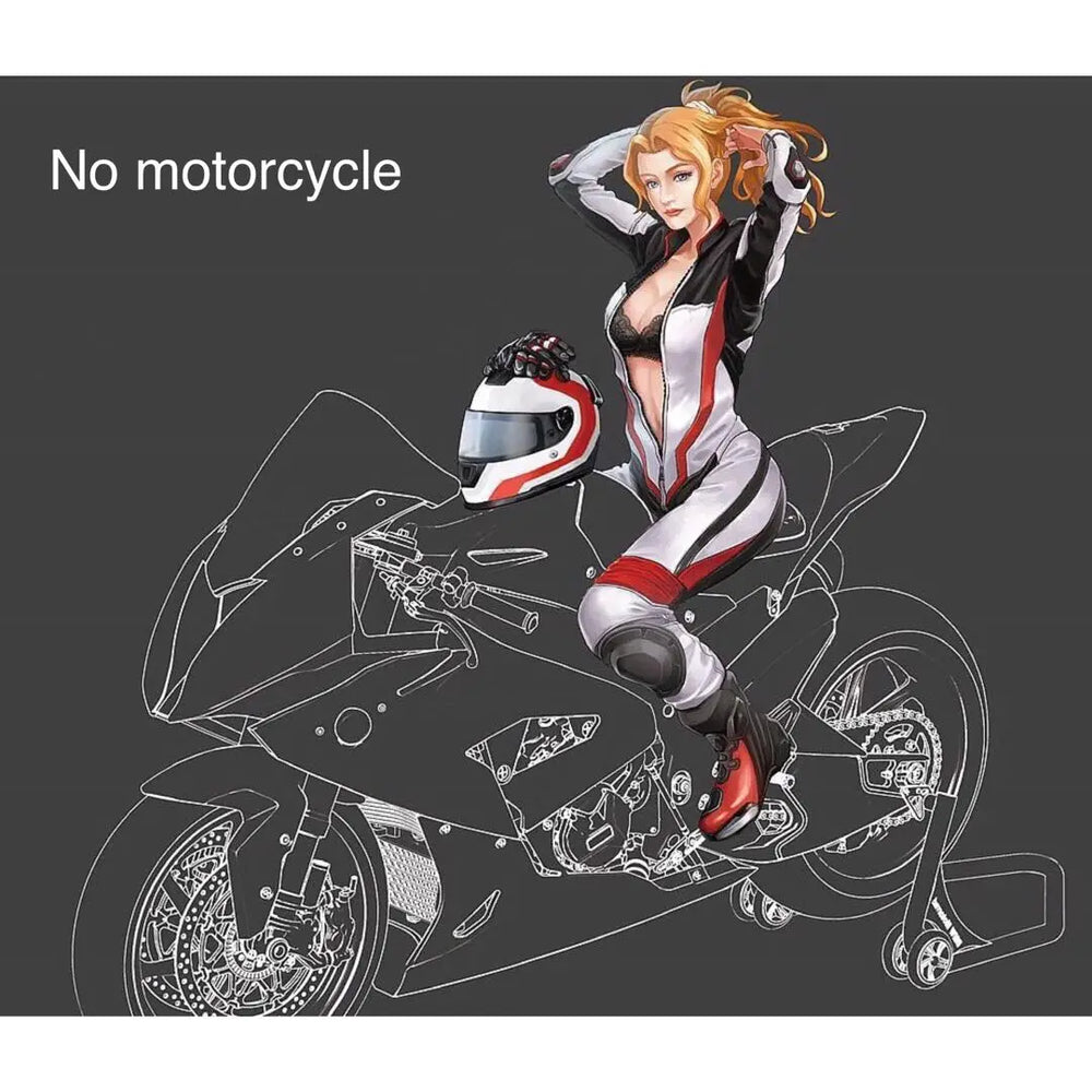 1/9 Anime Female Rider, Resin Model Figure Kit, Unassembled and Unpainted