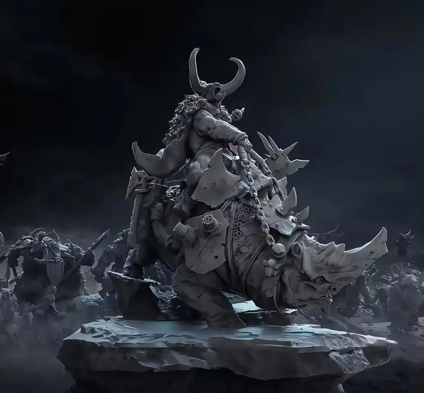 110mm Beast Warrior, Resin Model Figure Kit, Fantasy Theme, Unassembled and Unpainted