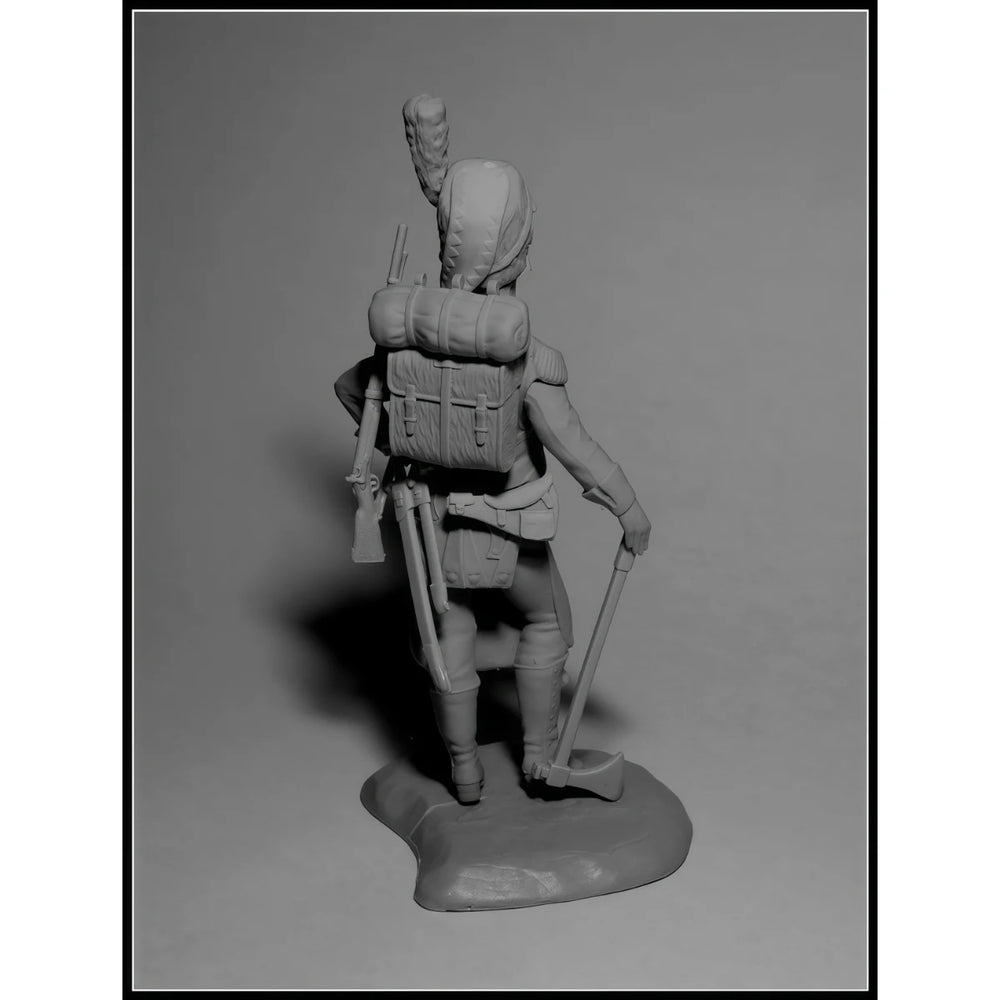75mm Napoleonic Polish Sapper, Resin Model Figure Kit, Unassembled and Unpainted