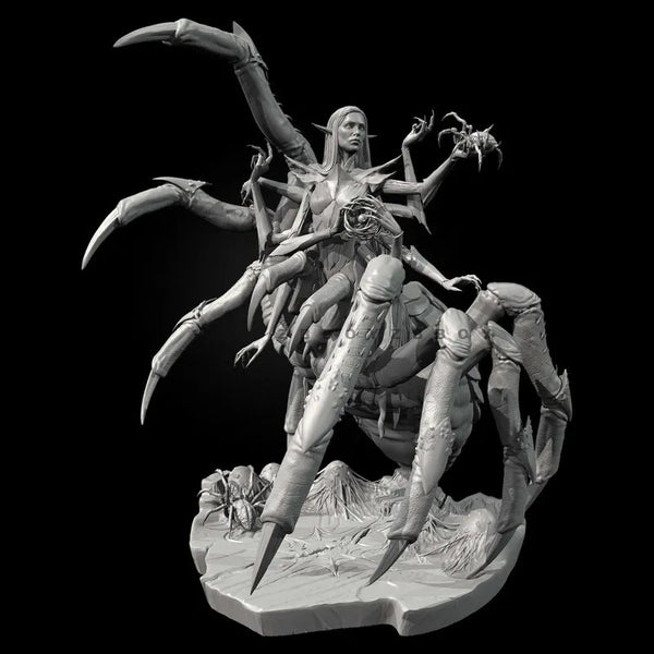 105mm Spider Witch, Resin Model Figure Kit, Fantasy Theme, Unassembled and Unpainted