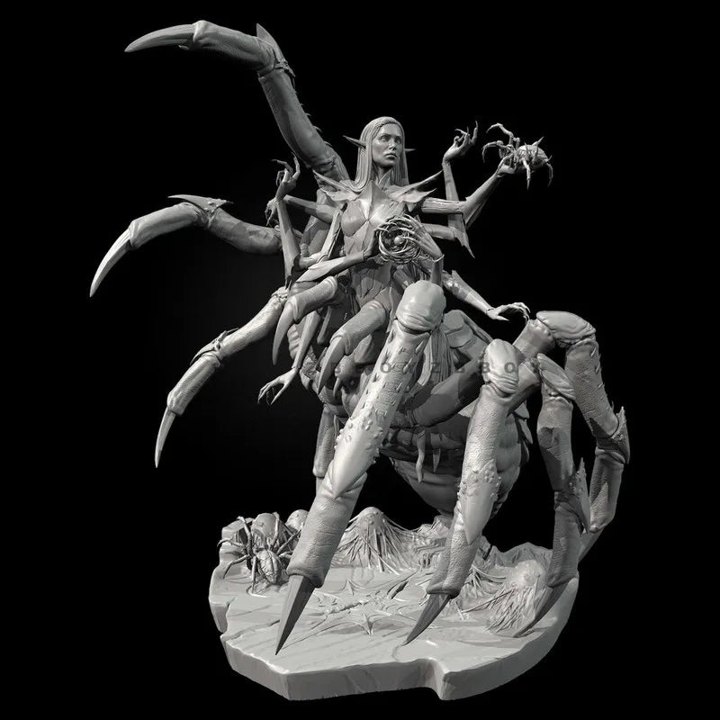 60mm Spider Witch, Resin Model Figure Kit, Fantasy Theme, Unassembled and Unpainted