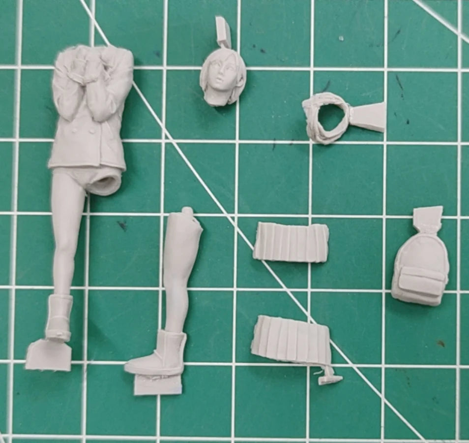 1/35 School Girl Character, Resin Model Figure Kit, Anime Theme, Unassembled and Unpainted