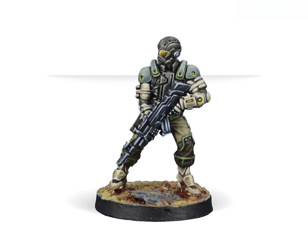 28mm Modern Futuristic Powered Armor Soldiers, 4 Figures, Resin Model Figure Kit, Unassembled and Unpainted